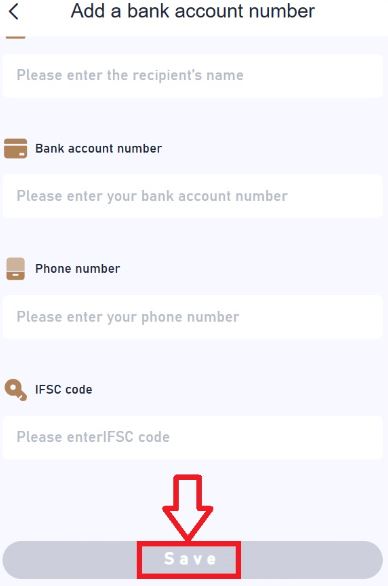 add bank details